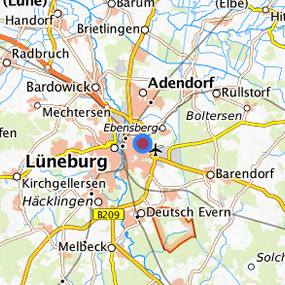 Lage in der gesuchten Region 