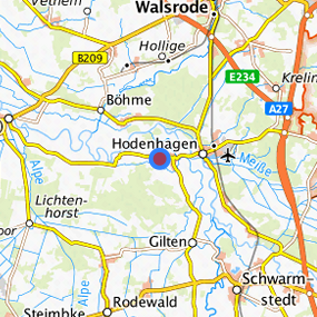 Lage in der gesuchten Region 