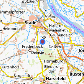 Lage in der gesuchten Region 