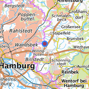 Lage in der gesuchten Region 