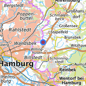 Lage in der gesuchten Region 
