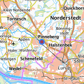 Lage in der gesuchten Region 