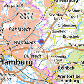 Lage in der gesuchten Region 