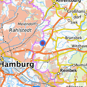 Lage in der gesuchten Region 