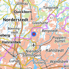 Lage in der gesuchten Region 