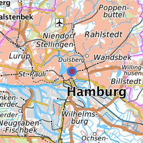 Lage in der gesuchten Region 