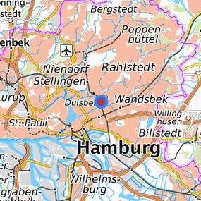 Location in the requested region 