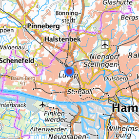 Location in the requested region 