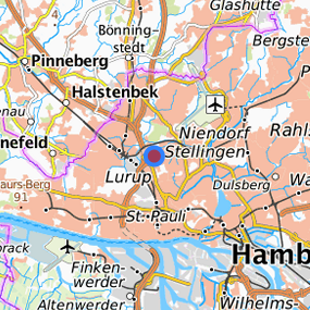 Lage in der gesuchten Region 
