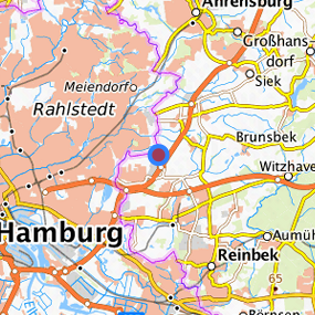 Location in the requested region 